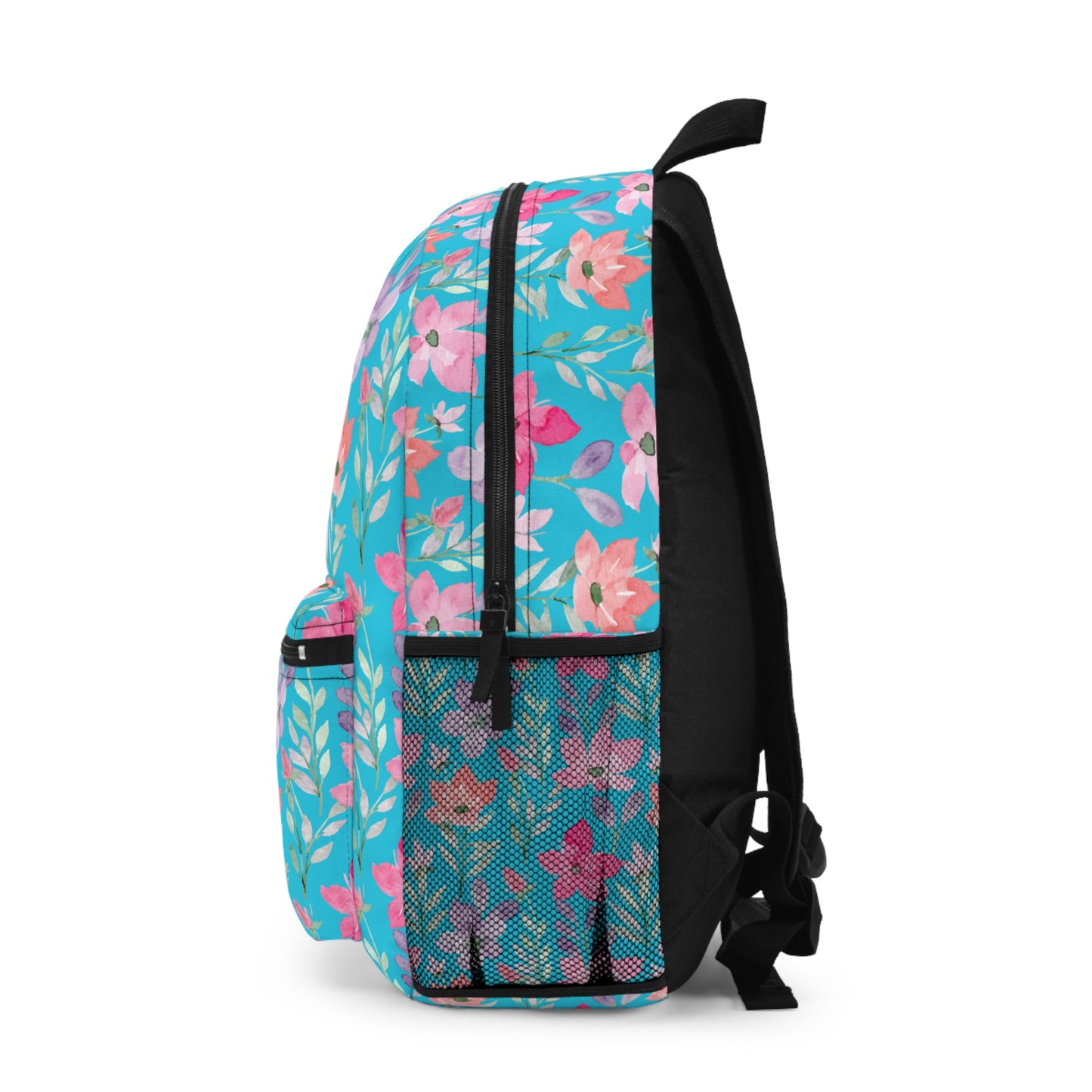 Teal Floral Food Allergy Backpack