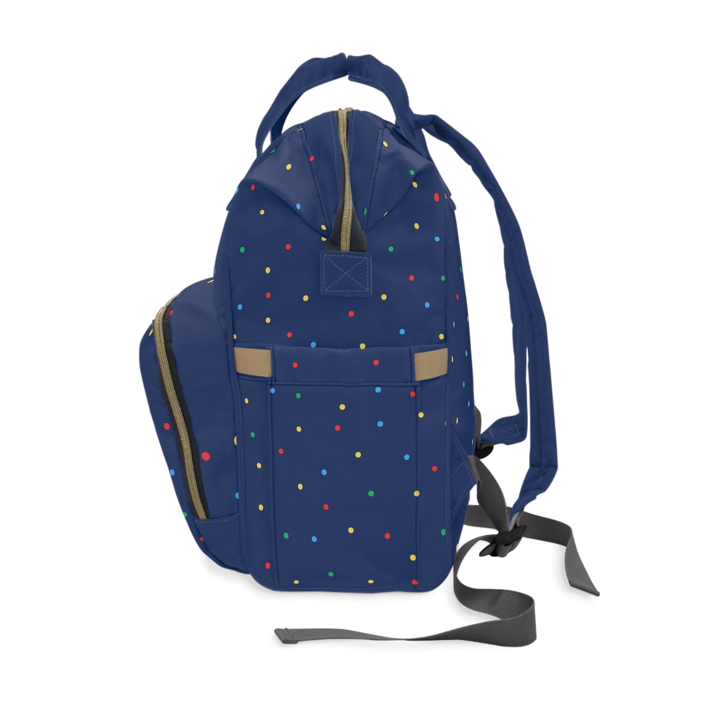 Blue Polka Dot Diaper Backpack