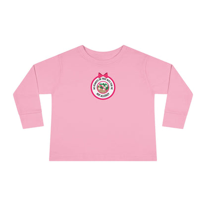 Nut Allergy Pink Logo Toddler Long Sleeve