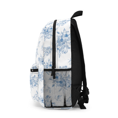Blue Floral Food Allergy Backpack