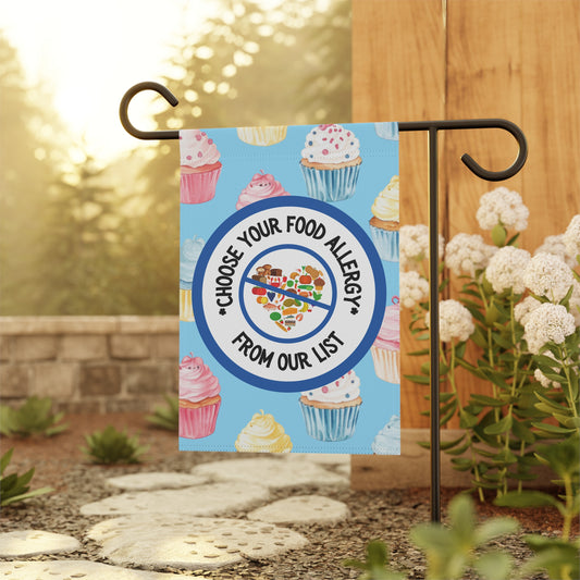 Blue Cupcake Garden Flag