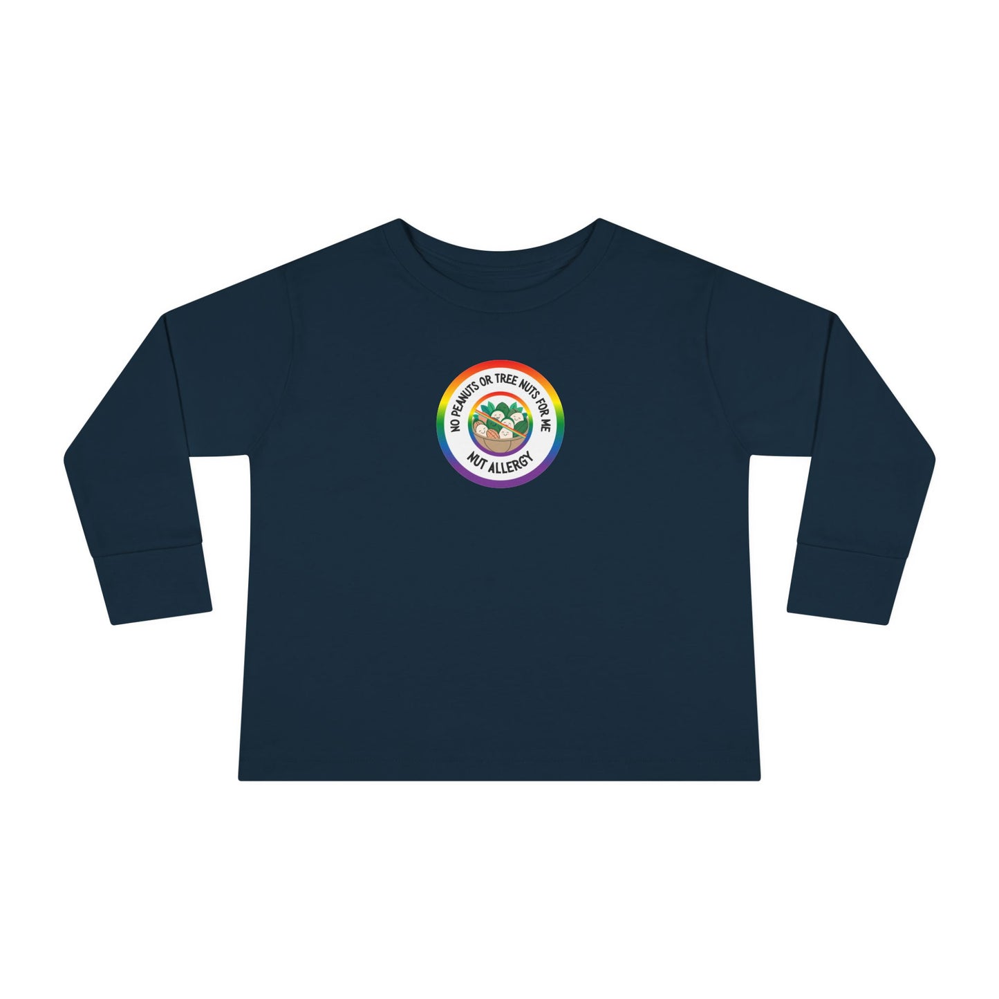 Nut Allergy Rainbow Logo Toddler Long Sleeve
