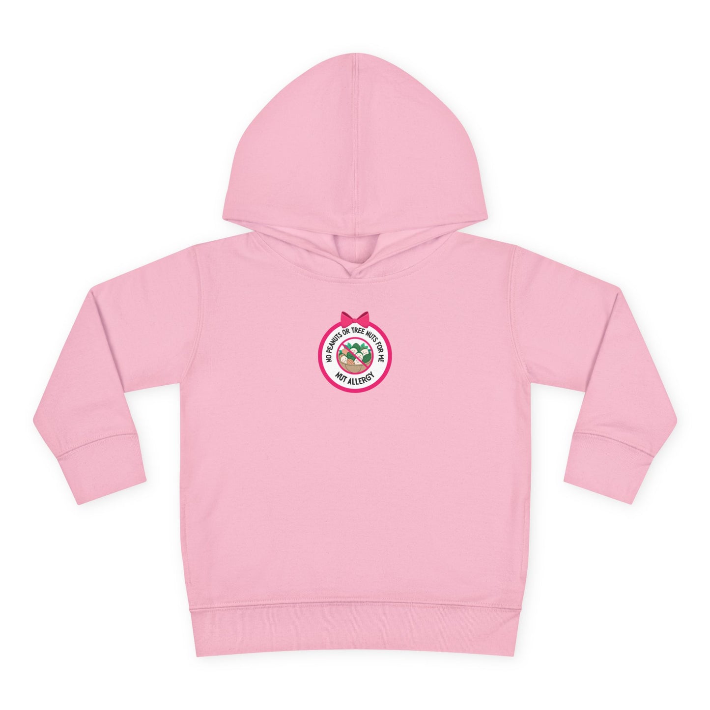 Nut Allergy Pink Logo Toddler Hoodie