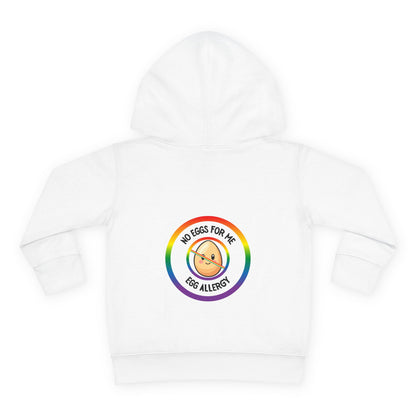 Egg Allergy Rainbow Logo Toddler Hoodie