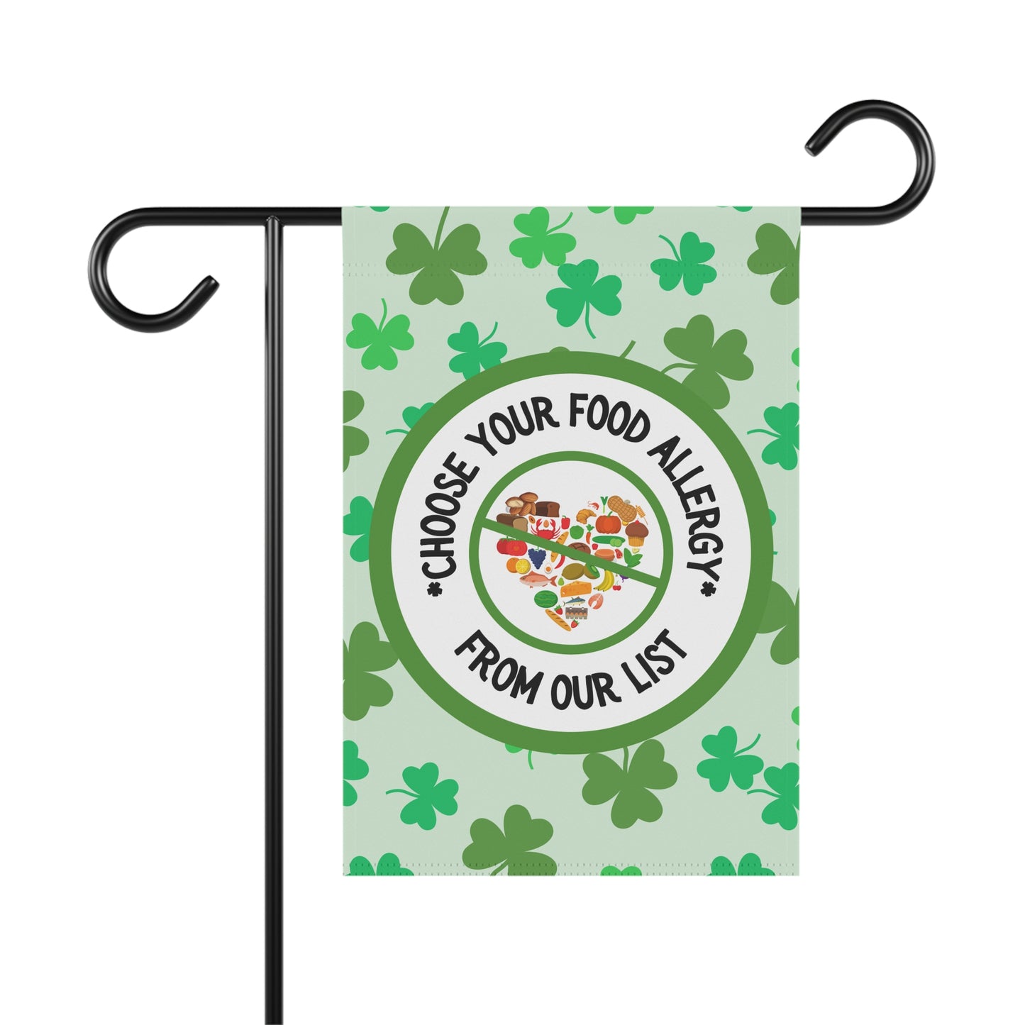 Green Shamrock Garden Flag
