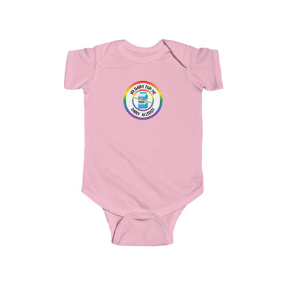 Dairy Allergy Rainbow Logo Short Sleeve Onesie