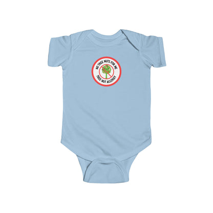 Tree Nut Allergy Red Logo Short Sleeve Onesie