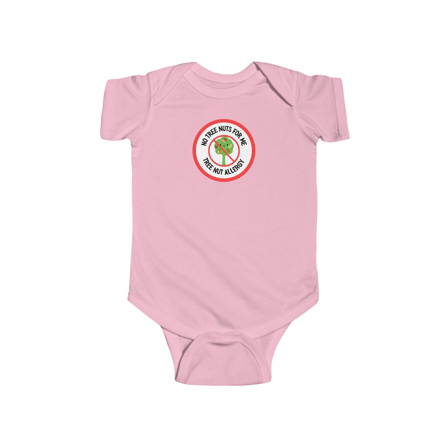 Tree Nut Allergy Red Logo Short Sleeve Onesie