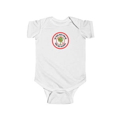 Tree Nut Allergy Red Logo Short Sleeve Onesie