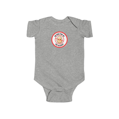 Egg Allergy Red Logo Short Sleeve Onesie