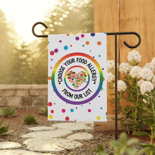Rainbow Polka Dot Garden Flag