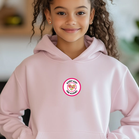 Multiple Allergies Pink Logo Youth Hoodie