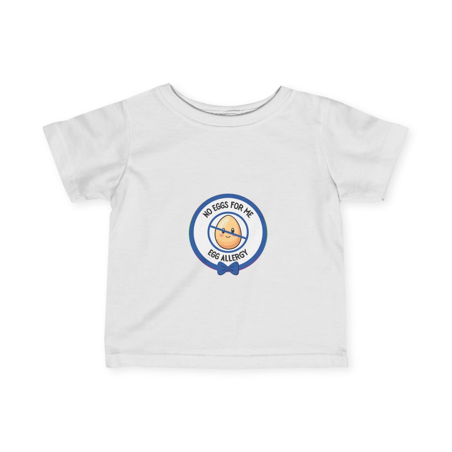 Egg Allergy Blue Logo Baby Tee