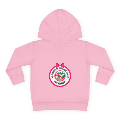 Nut Allergy Pink Logo Toddler Hoodie