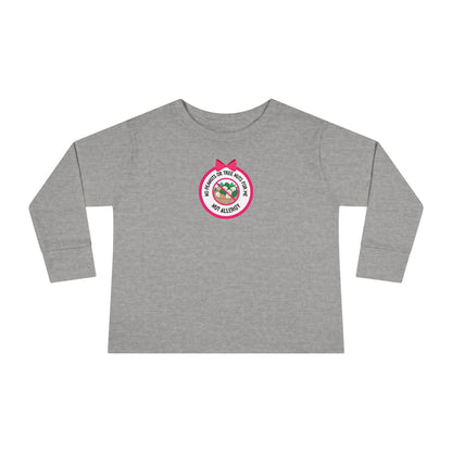 Nut Allergy Pink Logo Toddler Long Sleeve