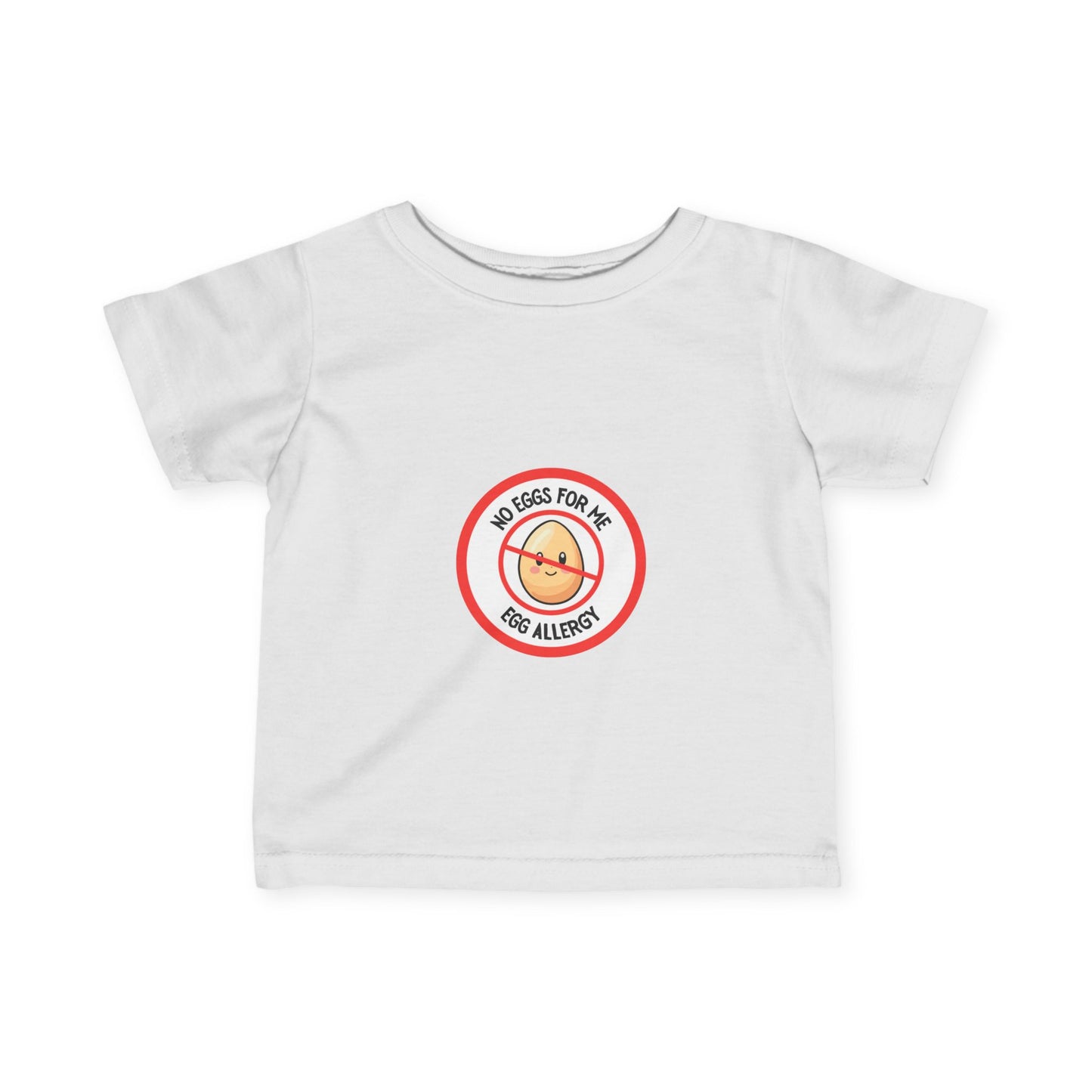 Egg Allergy Red Logo Baby Tee
