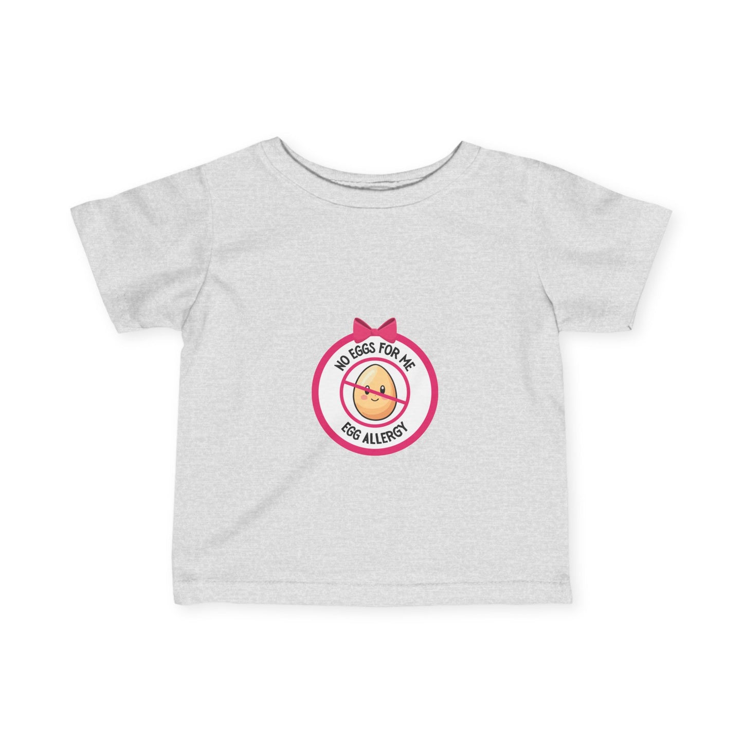 Egg Allergy Pink Logo Baby Tee