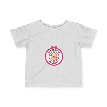 Egg Allergy Pink Logo Baby Tee