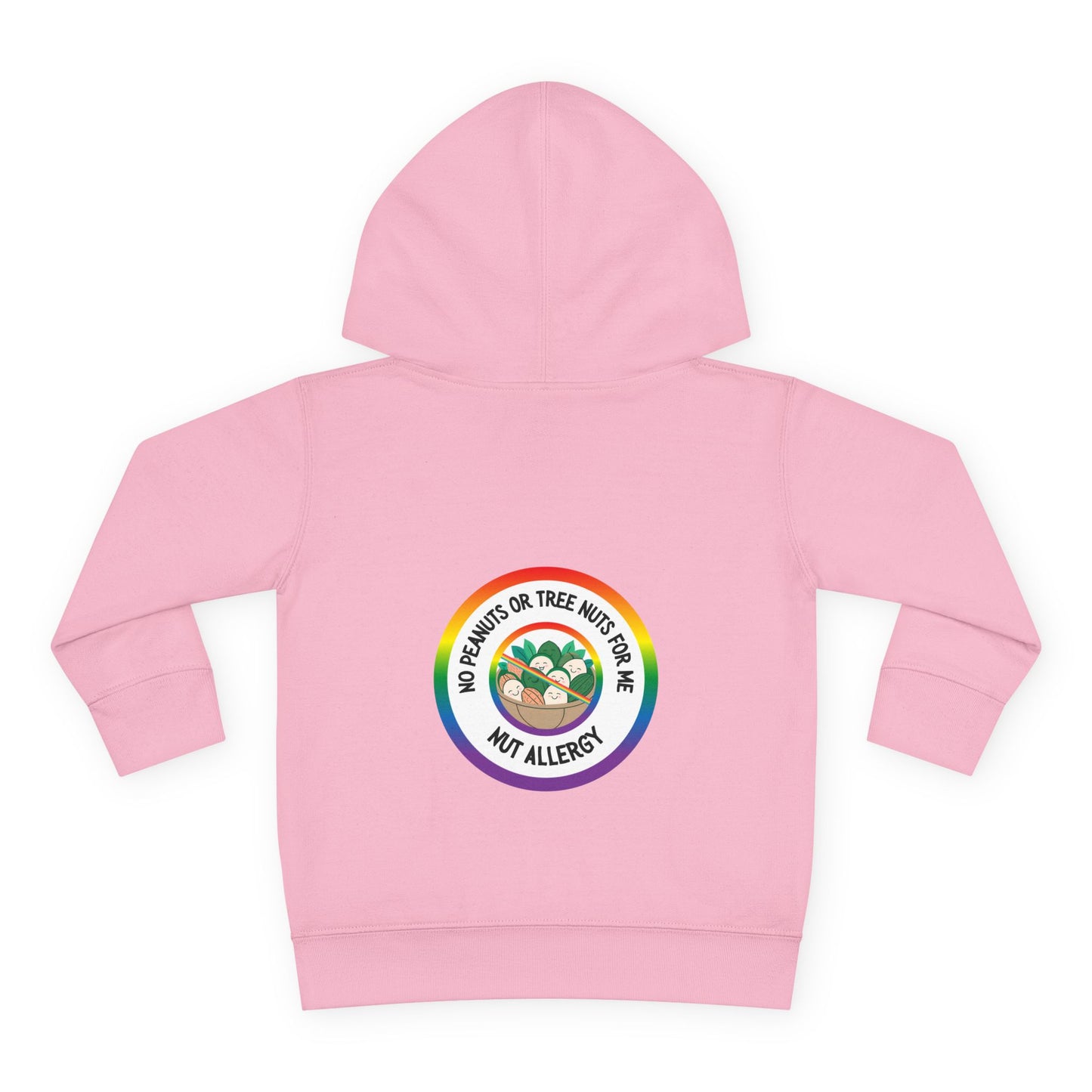 Nut Allergy Rainbow Logo Toddler Hoodie