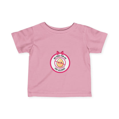 Egg Allergy Pink Logo Baby Tee