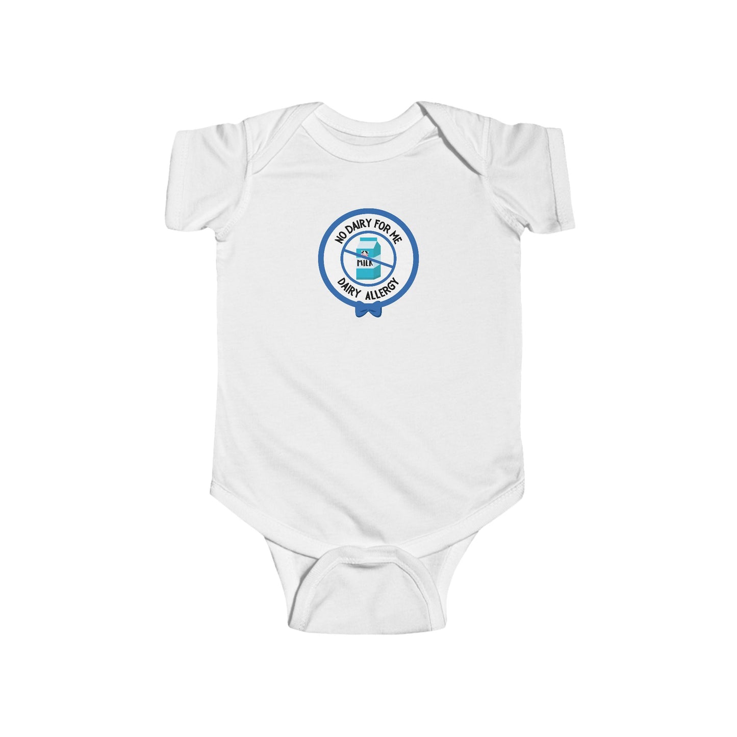 Dairy Allergy Blue Logo Short Sleeve Onesie