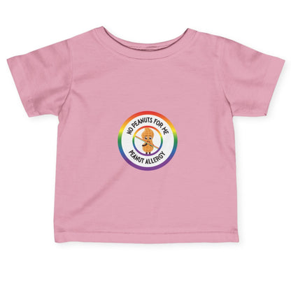 Peanut Allergy Rainbow Logo Baby Tee
