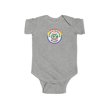 Nut Allergy Rainbow Logo Short Sleeve Onesie