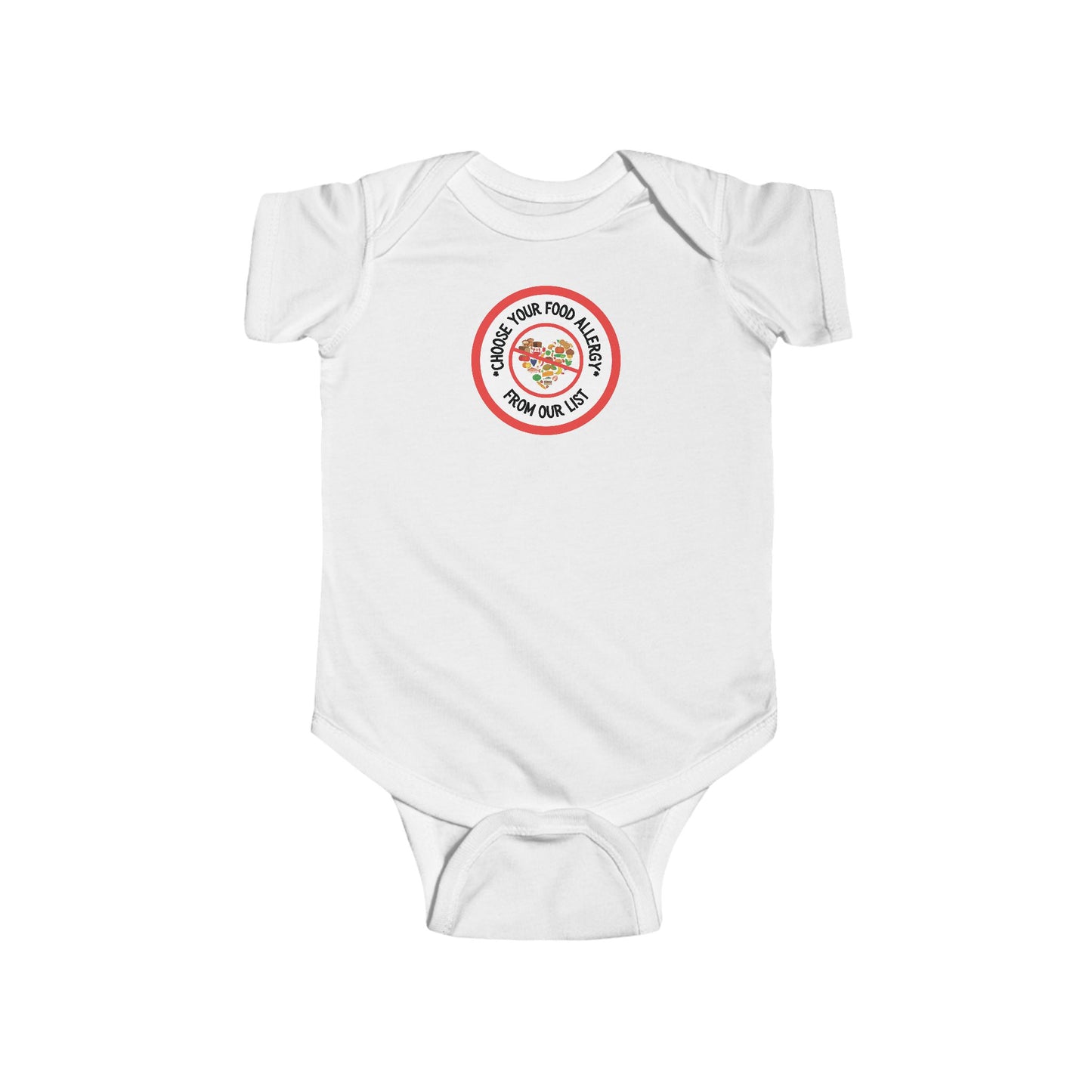 Other Food Allergies Red Logo Short Sleeve Onesie