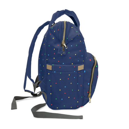 Blue Polka Dot Diaper Backpack