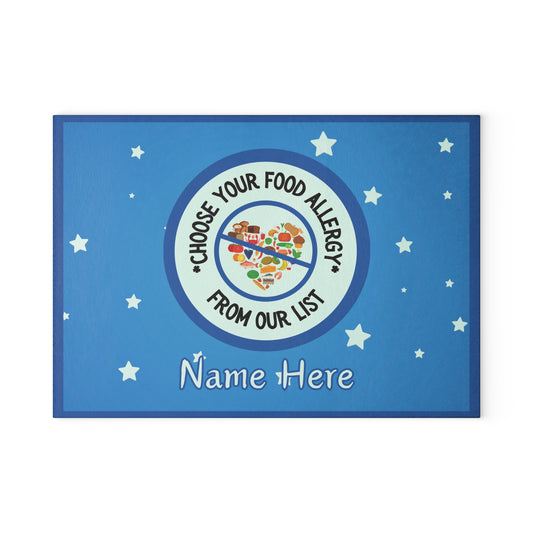 Food Allergy Glass Cutting Board