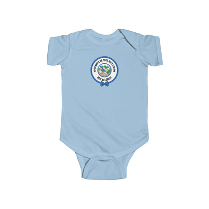 Nut Allergy Blue Logo Short Sleeve Onesie
