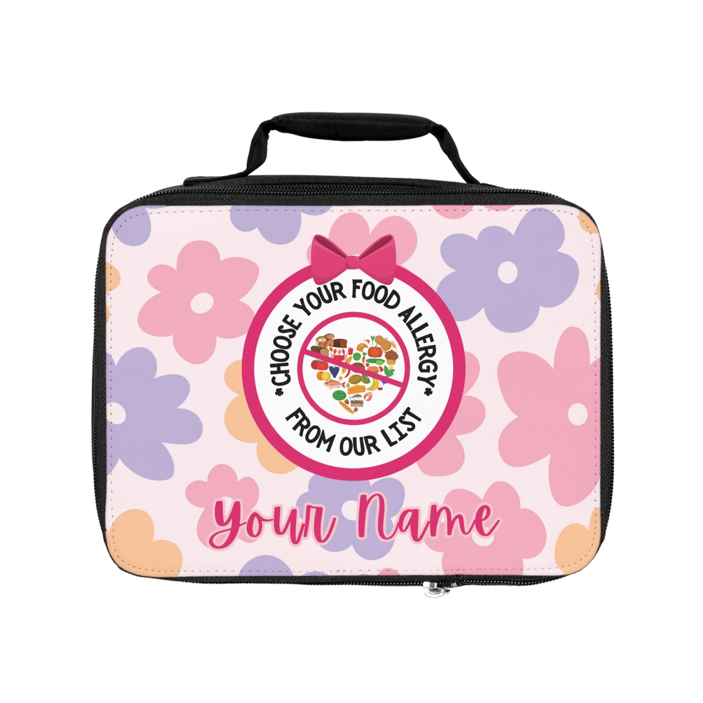 Retro Flowers Food Allergy Lunchbox