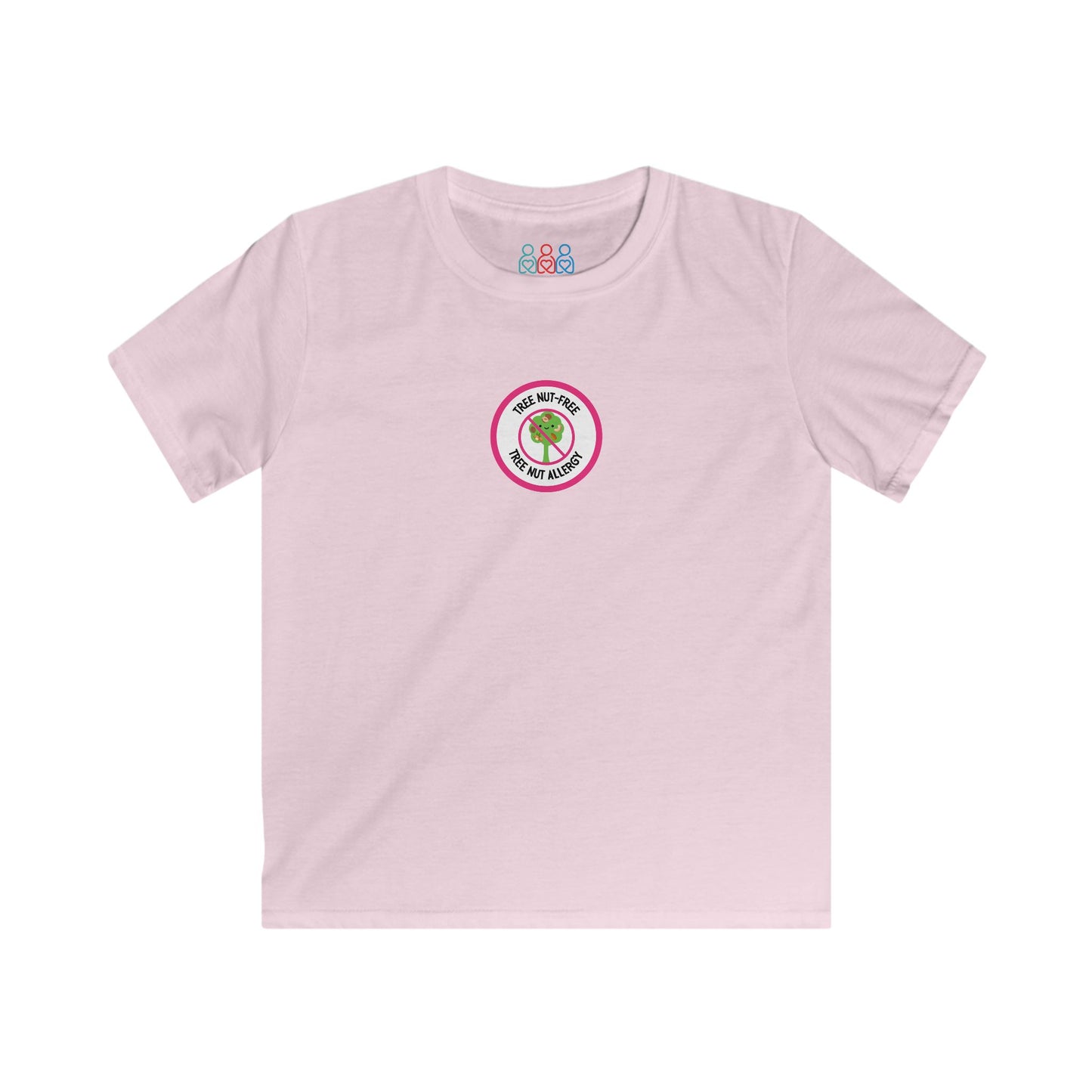 Tree Nut Allergy Pink Logo Youth Tee