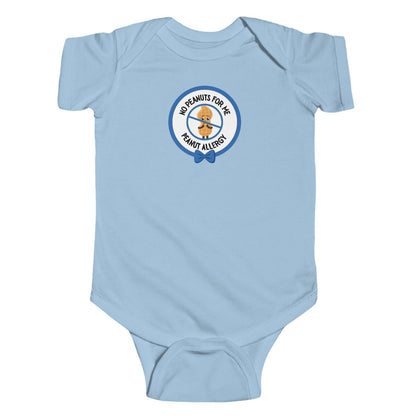 Peanut Allergy Blue Logo Short Sleeve Onesie