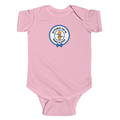 Peanut Allergy Blue Logo Short Sleeve Onesie