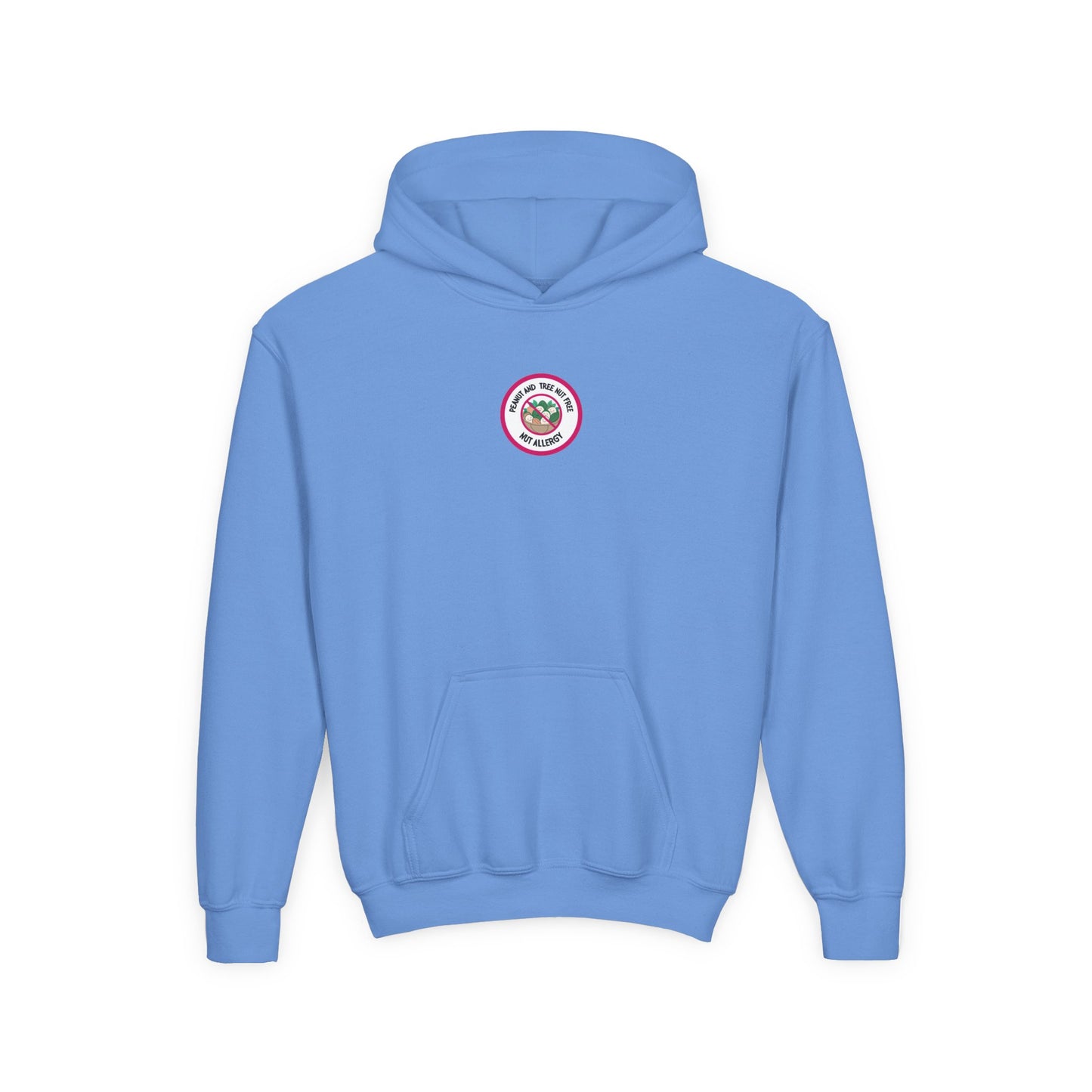 Nut Allergy Pink Logo Youth Hoodie