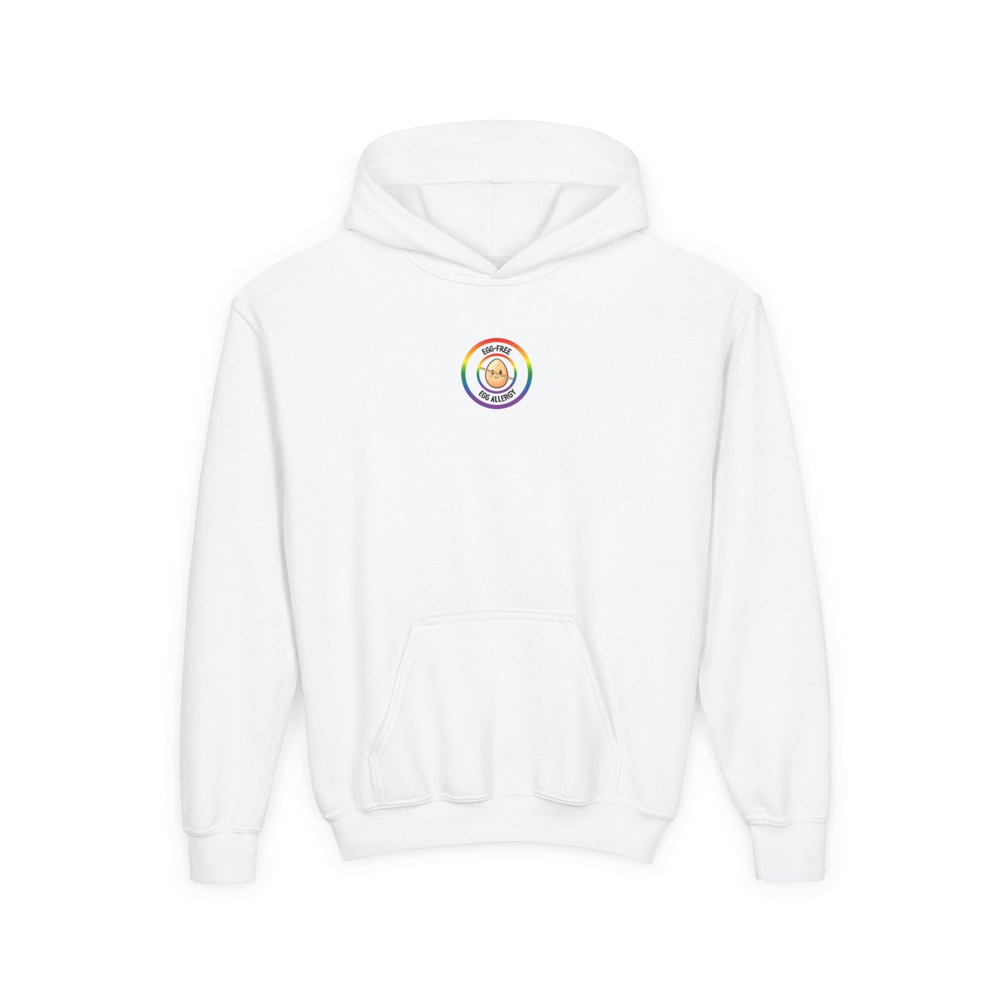 Egg Allergy Rainbow Logo Youth Hoodie