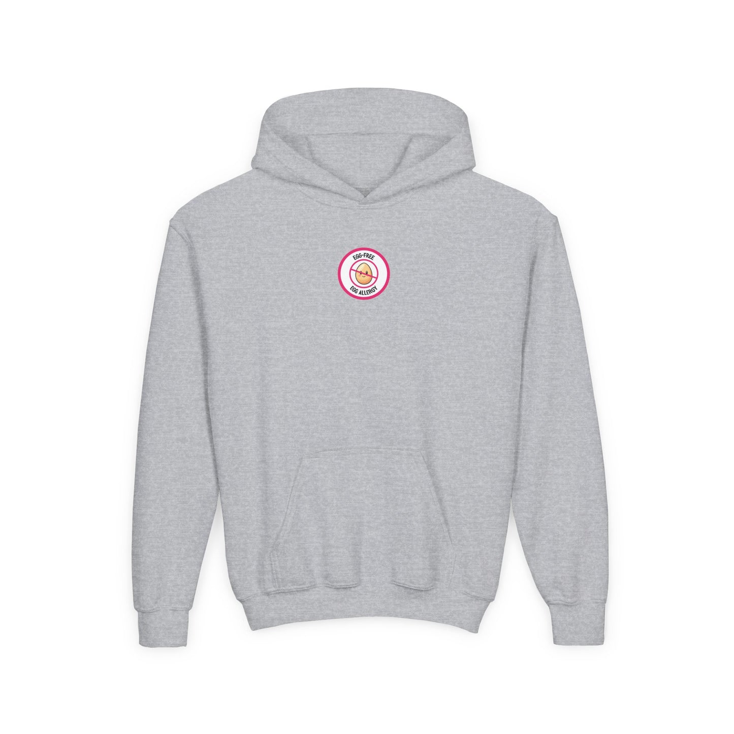 Egg Allergy Pink Logo Youth Hoodie
