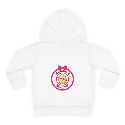 Egg Allergy Pink Logo Toddler Hoodie