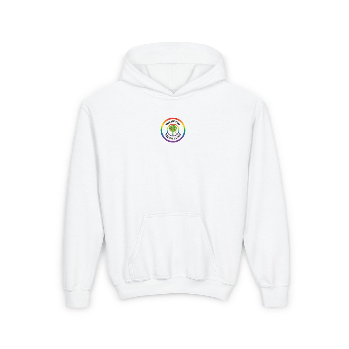 Tree Nut Allergy Rainbow Logo Youth Hoodie