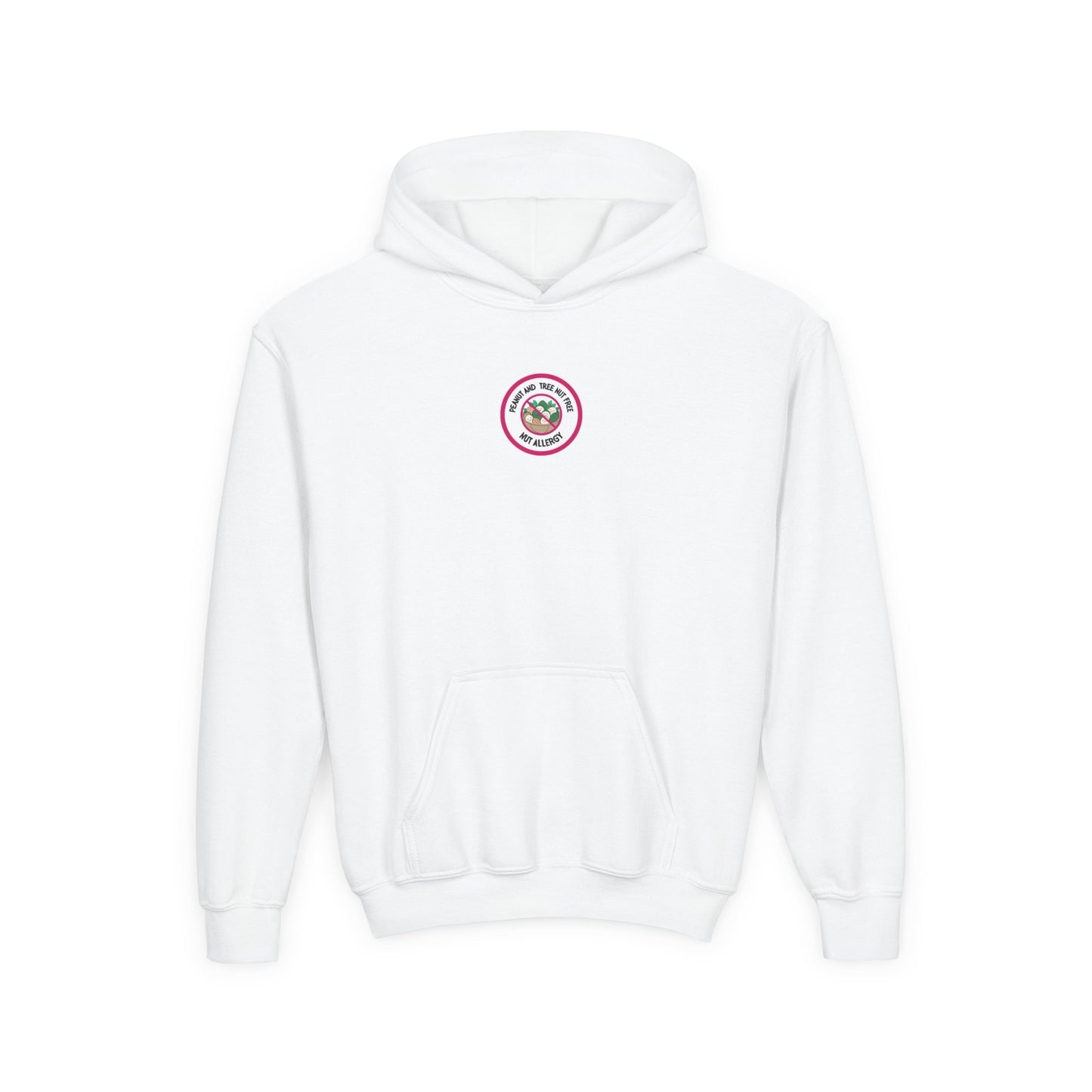 Nut Allergy Pink Logo Youth Hoodie
