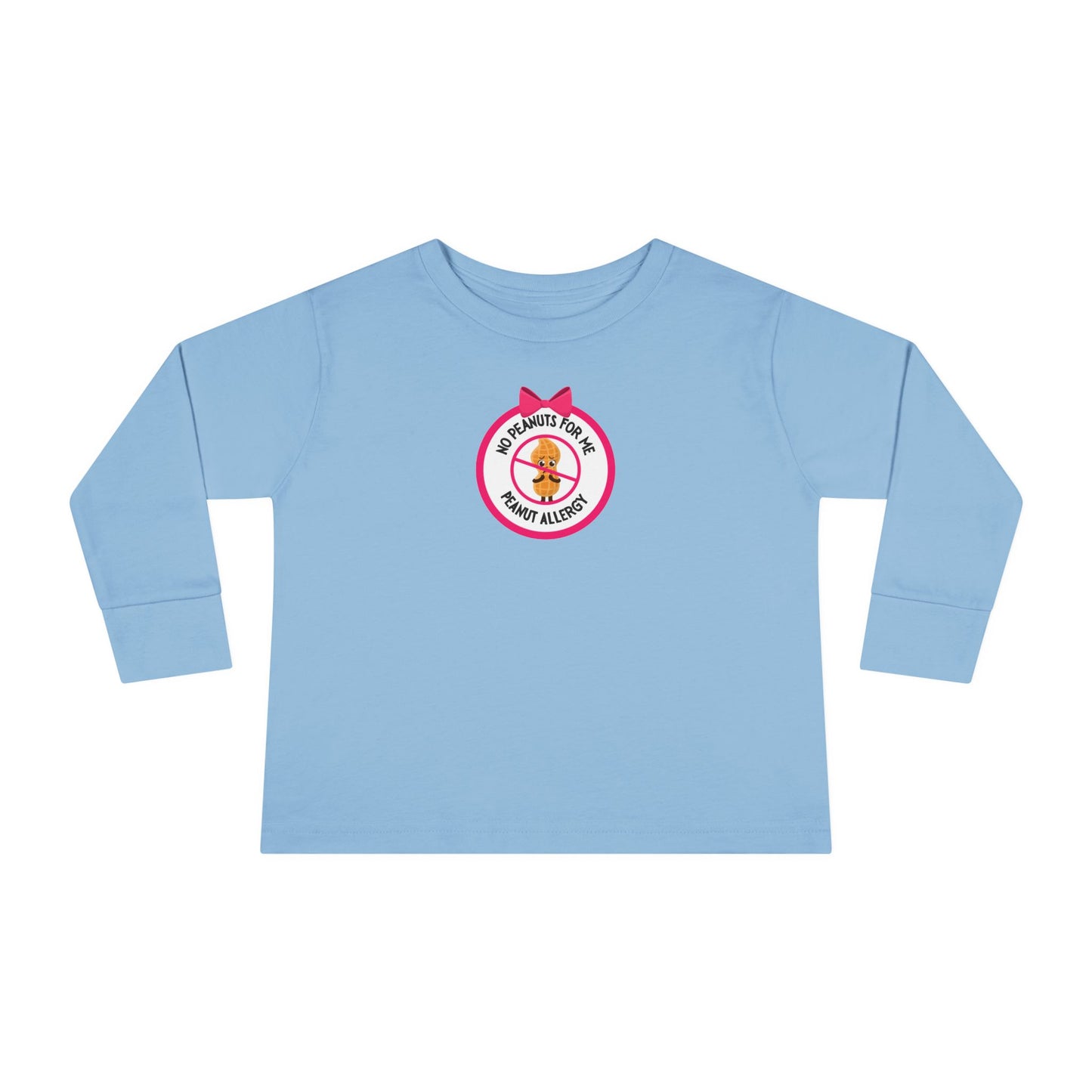 Peanut Allergy Pink Logo Toddler Long Sleeve