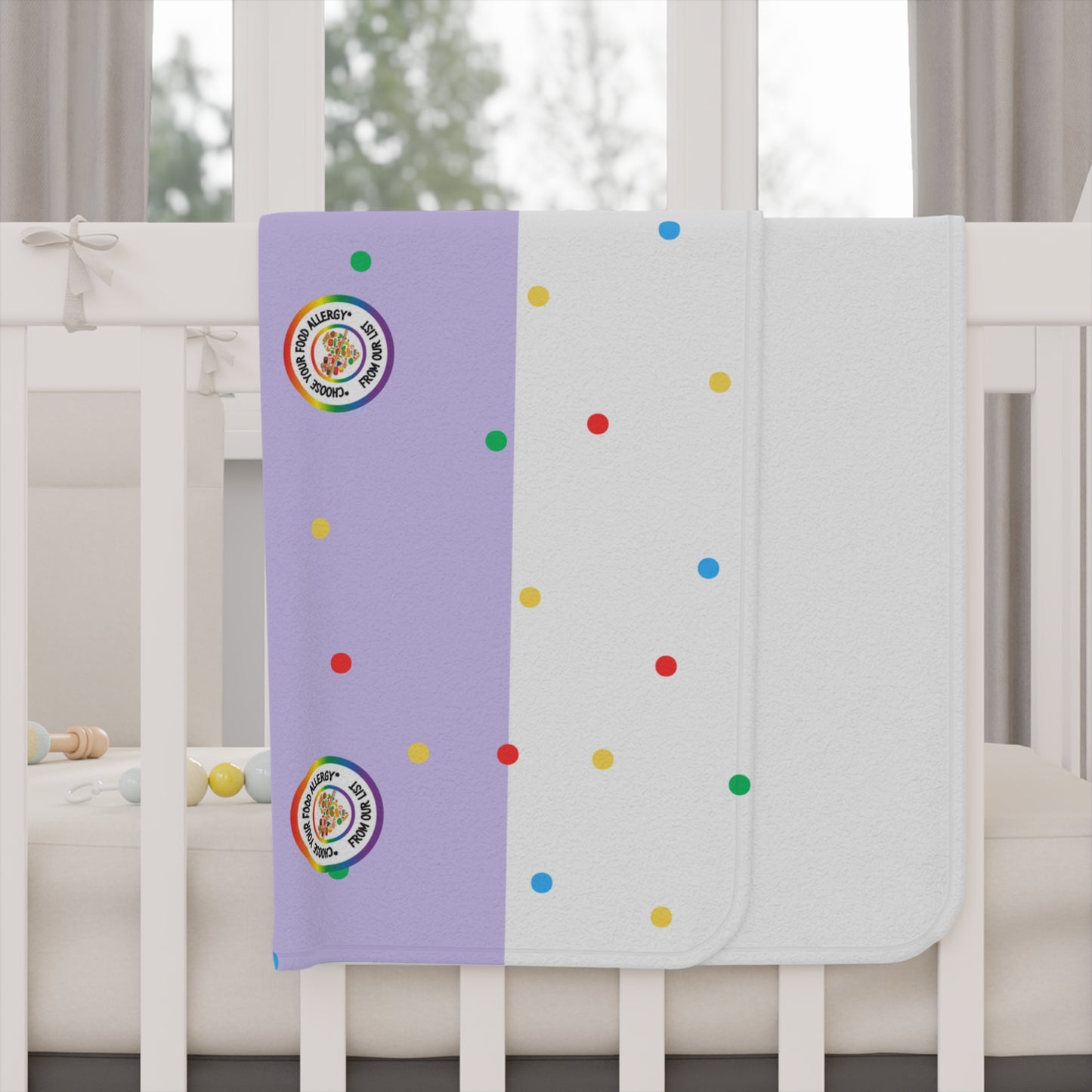 Purple Polkadot Baby Blanket
