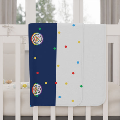 Blue Polka Dot Baby Blanket