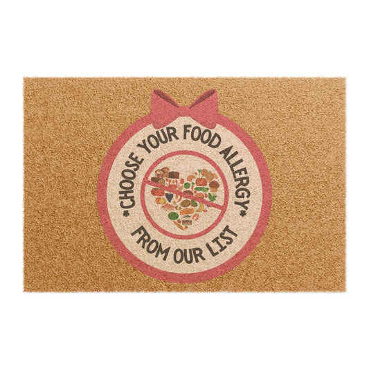 Food Allergy Pink Logo Doormat