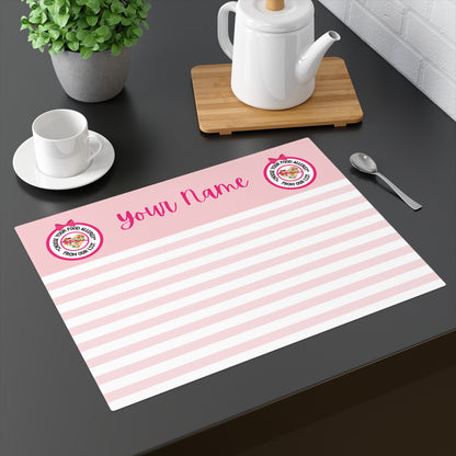 Pink Striped Placemat, 1 pc