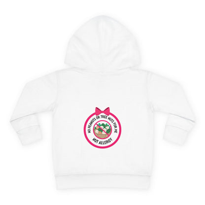 Nut Allergy Pink Logo Toddler Hoodie