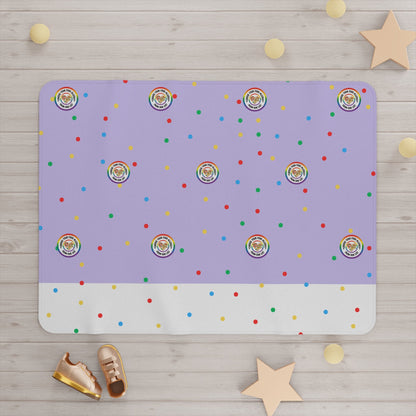 Purple Polkadot Baby Blanket