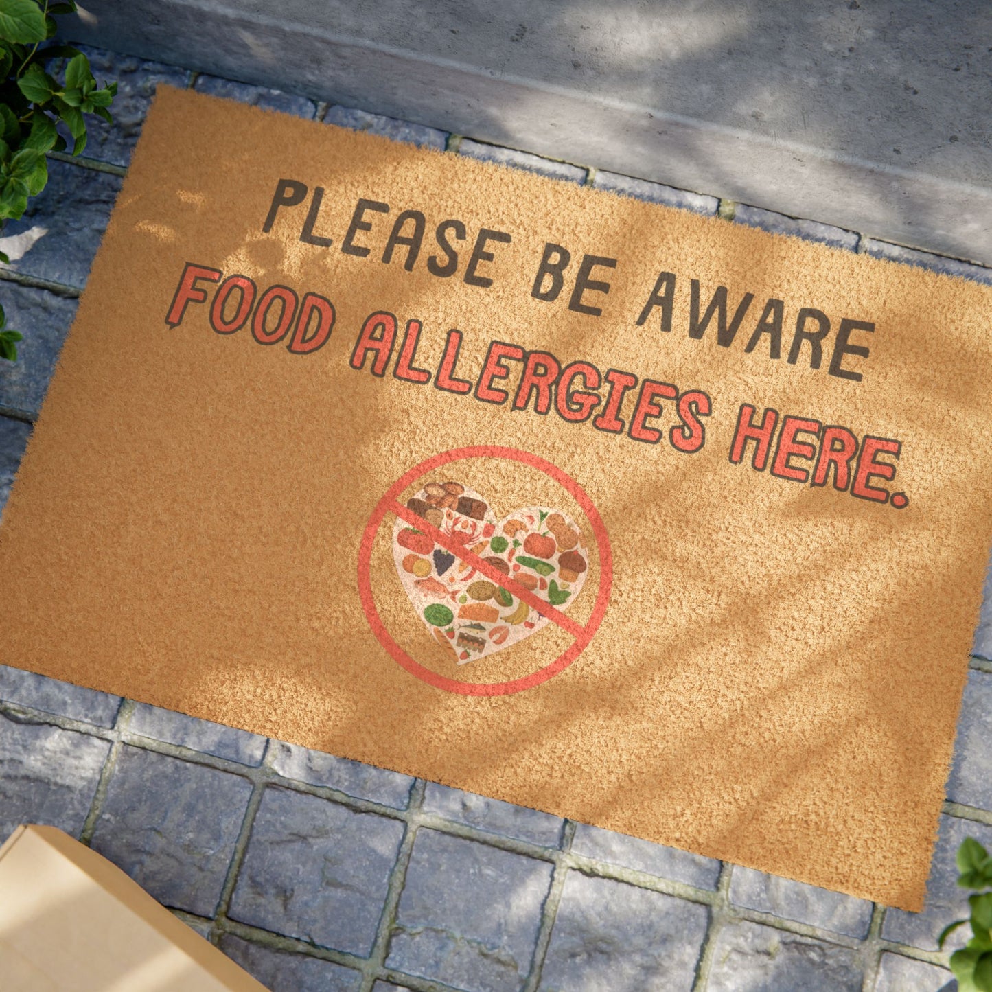 Be Aware Food Allergies Doormat