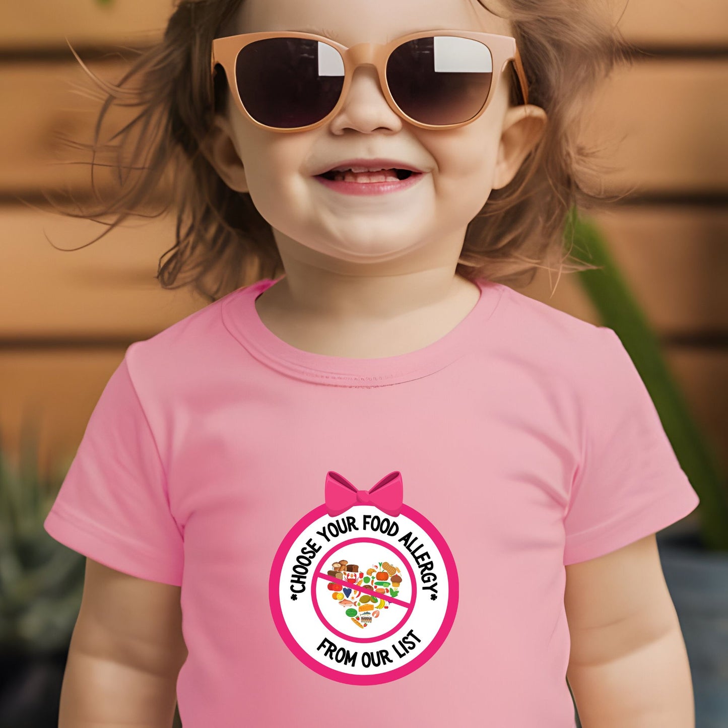 Other Food Allergies Pink Logo Baby Tee